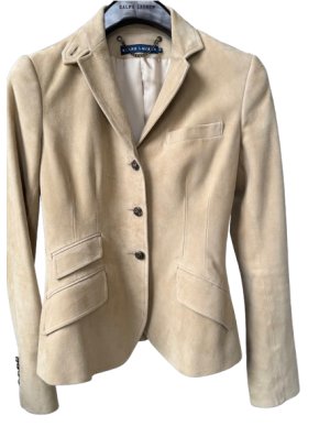 Ralph Lauren Beige Suede Blazer