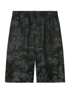 Off White Fresco Visc Jacq Bowling Shorts