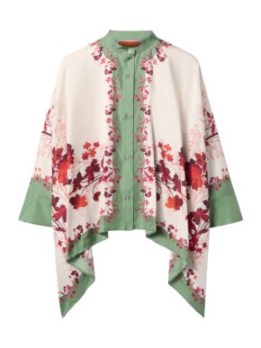La Double J Foulard Silk Twill Shirt Woodland Placee