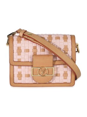 Louis Vuitton Leather Woven Dauphine PM