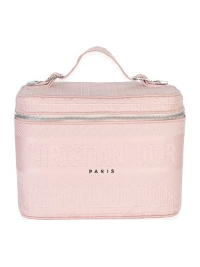 Dior Canvas Embroidered Cannage DiorTravel Vanity Case