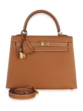 Hermes Hermès Gold Epsom Sellier Kelly 25 GHW