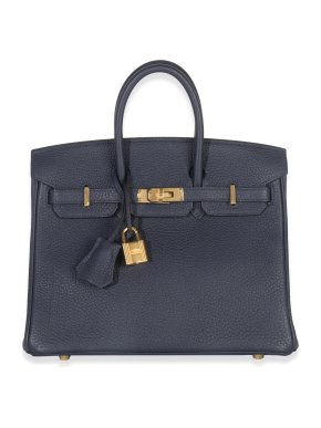 Hermes Hermès Togo Birkin 25 GHW Bleu nuit