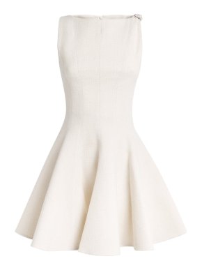 Maje Tweed Flared Mini Dress