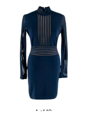 Balmain Navy Bodycon Dress