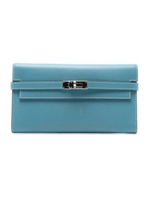 Hermes Herems Blue Epsom Kelly To Go Wallet