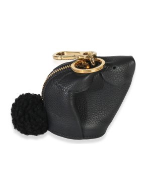 Loewe Calfskin Shearling Bunny Coin Purse