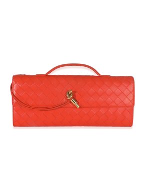 Bottega Veneta  Nappa Intrecciato Long Andiamo Top Handle Clutch