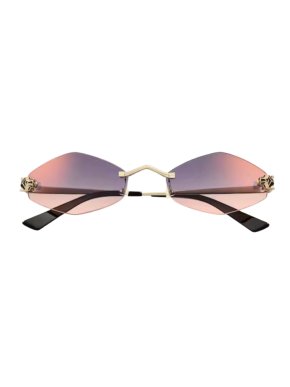 Cartier Panthere De Cartier Rose Lilac Lens Sunglasses