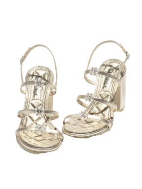 Chanel Gold Resort Show Runway Shoes from 2206 Show