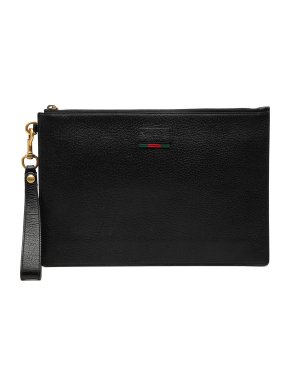 Gucci Leather Web Agora Clutch