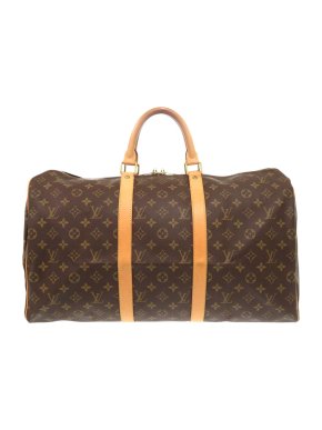 Louis Vuitton Coated Canvas Monogram Keepall 50