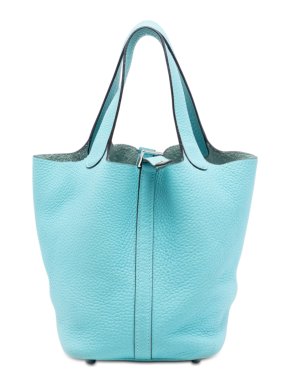 Hermes Clemence Blue Picotin Lock 18