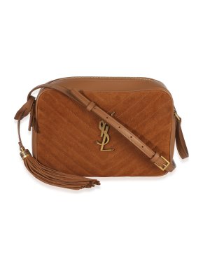Saint Laurent  Suede Matelasse Monogram Lou Camera
