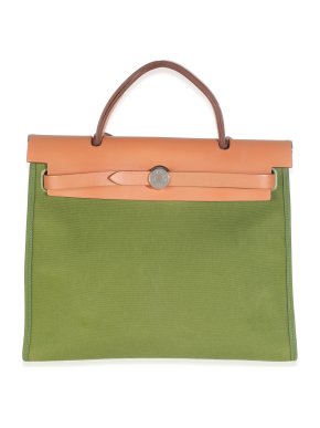 Hermes Hermès Vache Hunter Toile Herbag Zip 31 PHW