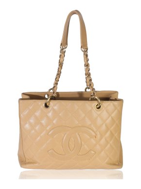 Chanel  Quilted Caviar Grand Shopper Tote