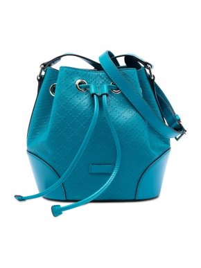 Gucci Blue Diamante Leather Bright Bucket Bag