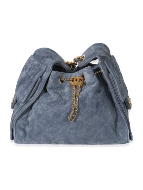 Chanel Quilted Suede Small Chanel 25 Hobo