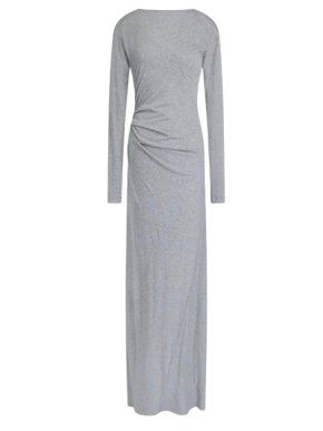Victoria Beckham Draped Grey Maxi Dress