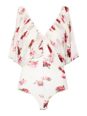 Magda Butrym V-neck Ruched Bodysuit