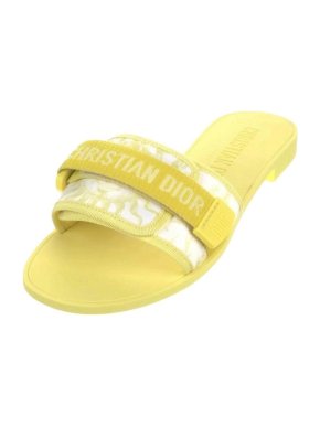 Dior Yellow Flat Beach Sandals