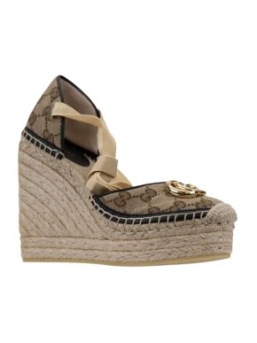 Gucci Beige GG Wedges