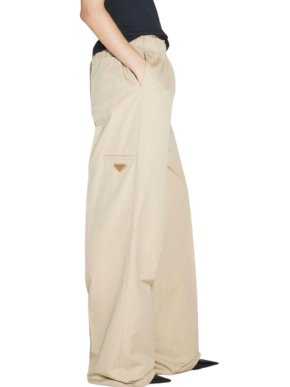 Prada Beige Cotton Wide Leg Pants