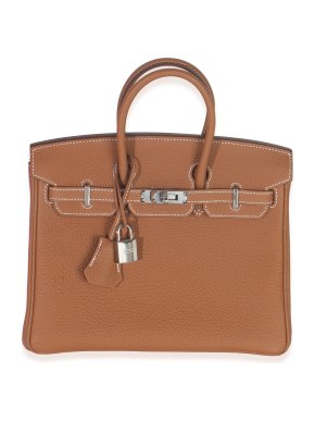 Hermes Hermès Togo Birkin 25 PHW Gold