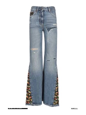 Valentino Embroidered Flared Jeans