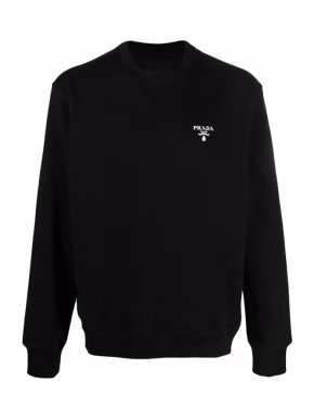 Prada Black Cotton Sweatshirt XL