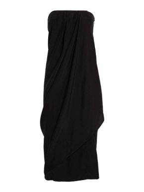 Gauge81 Onna Strapless Silk Midi Dress