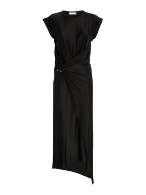 Rabanne Gathered-Detail Draped Midi Dress