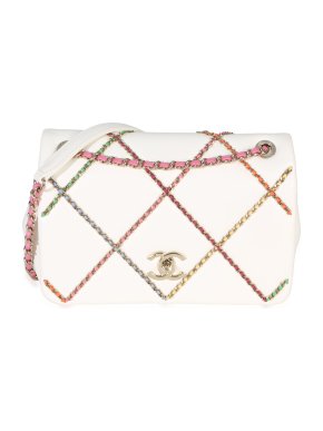 Chanel Lambskin Multicolor Chain Intertwined Small Flap Bag