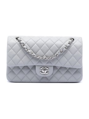 Chanel Medium Grey Classic Caviar Double Flap