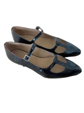 APC Black Patent Leather Mary Jane Flats