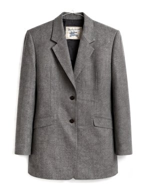 Burberry Grey Vintage Wool Blazer