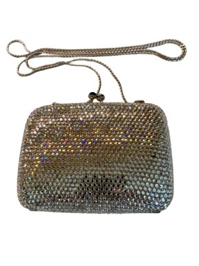 Judith Lieber Mini Crystal Clutch On Chain 2000