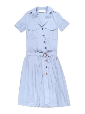 Victoria Victoria Beckham Midi Blue Dress