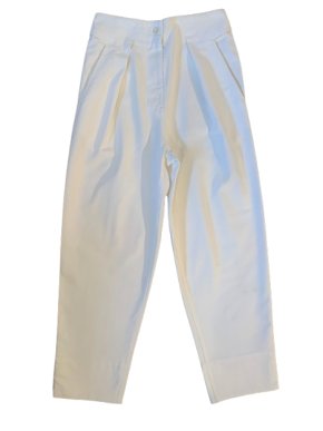 MHL White Cotton Twill Pants