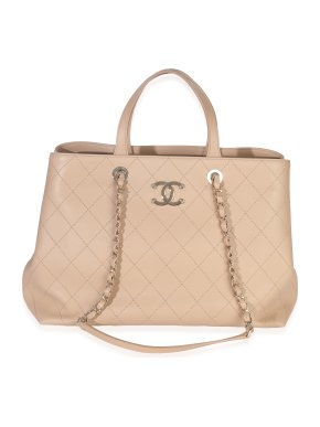 Chanel Quilted Calfskin Large Serial Shopper Tote