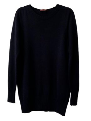 MaxMara Navy Blue Wool/Cotton Blend Jumper