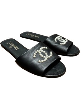 Chanel Embellished CC Slides