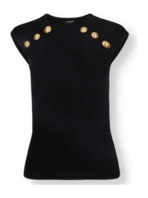 Balmain Black Knit Top