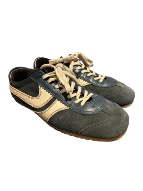 Dries Van Noten Green Suede And Leather Trainers