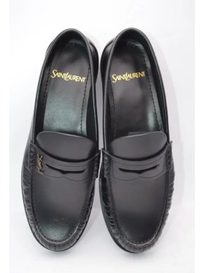 Saint Laurent Black Moccasins