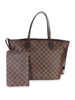 Louis Vuitton Coated Canvas Damier Ebene  Neverfull MM