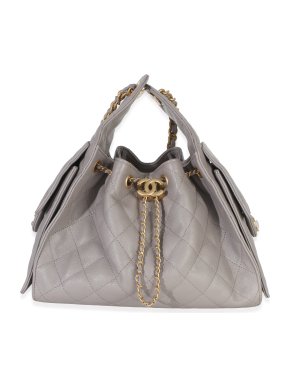 Chanel Quilted Caviar Small Chanel 25 Hobo Handbag
