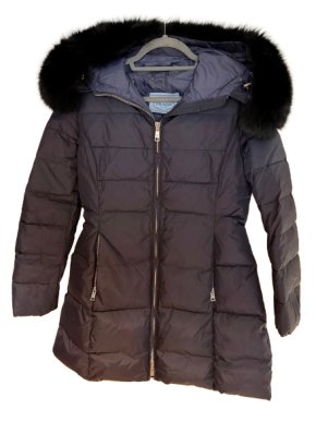 Prada Fur Trimmed Hood Puffer Coat