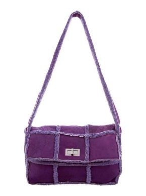 Chanel Purple Sheepskin Shoulder Bag