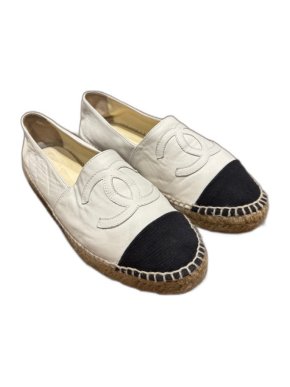 Chanel Black And White Espadrilles